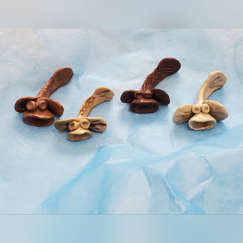 Artisan Ceramic Chopstick Holder Accents - Cream and Brown